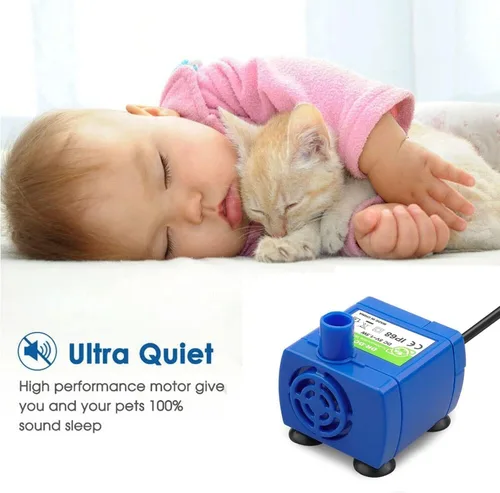Vista 5 de Bomba de fuente de agua para gatos, fuente para mascotas, bomba de repuesto sin luz LED, motor DR-DC160 para dispensador de bebidas para gatos