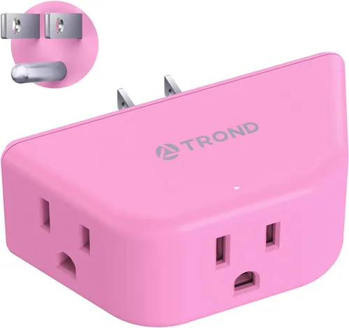 Vista 26 de TROND Extensor de salida con USB, divisor de pared con 2 tomas AC, 3 puertos USB, adaptador de enchufe de pared de diseño de 3 lados, elementos