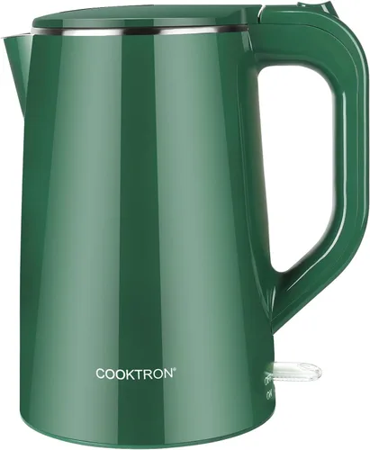 Vista 12 de COOKTRON Hervidor Eléctrico de 1.7L Silencioso, Hervidor de Agua Caliente de Doble Pared Libre de BPA, Tetera de Hervido Silencioso y Tacto Fresco