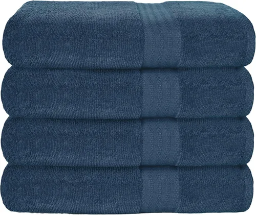 Vista 27 de GLAMBURG Juego de 2 Sábanas de Baño Extra Grandes de Algodón Premium de 700 GSM - 100% Algodón Peinado - 2 Sábanas de Baño 35x70 pulgadas - Calidad
