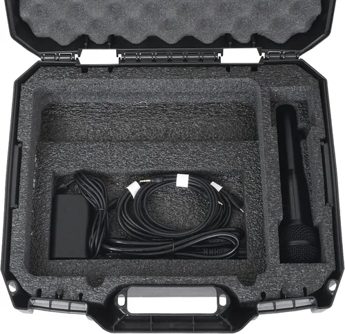 Vista 4 de Case Club Estuche rígido de transporte, se adapta a micrófonos y cables inalámbricos RODECaster Pro 2, 2 - Funda con cerradura con espuma precortada