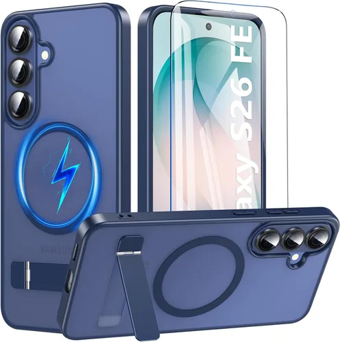 Vista 29 de Funda OWKEY Samsung Galaxy A13 5G, Funda Magnética para Teléfono con Soporte y Protector de Pantalla, Funda Protectora Antihuellas y a Prueba de A13