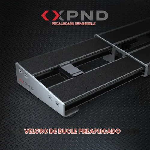Vista 5 de D'Addario Xpnd Pedalera - 1 (PW-XPNDPB-01) D’Addario XPND pedalboard gear offers expandable setup, durable transport, clean cable routing and