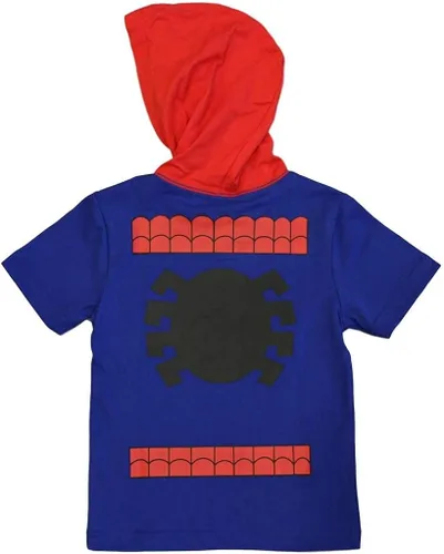 Vista 2 de Marvel Avengers playera con capucha para niños pequeños con máscara