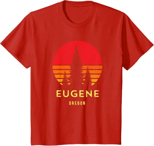 Vista 3 de Camiseta Eugene Oregon, Negro, S
