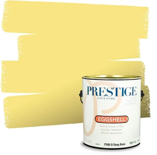 Vista 215 de PRESTIGE Pinturas de pintura exterior e imprimación en uno, 1 galón, plano, combinación comparable de Benjamin Moore* Pila de heno