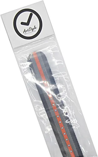 Vista 6 de ArtStyle Correa para reloj, de nylon, colorida, con hebilla pulida resistente.