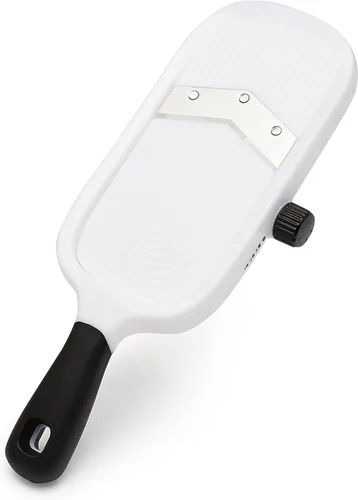 Vista 4 de Amazon Basics Cortadora de mandolina de mano, blanco, 11.3 "x 4.5" X 2.5
