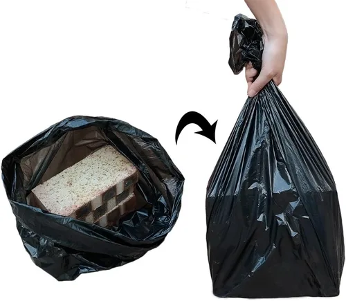 Vista 4 de Bolsa de basura de cocina de 10 galones, forros negros para papeleras, 170