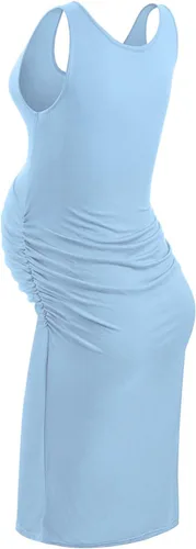 Vista 3 de KIM S Women's Maternity Sleeveless Dresses S-XXL, Summer Bodycon Dress for Daily or Baby Shower