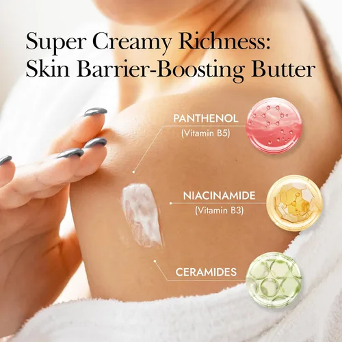 Vista 2 de THERAPISPA Crema corporal hidratante – Crema corporal rica con manteca de karité, ceramidas, colágeno y vitamina B5 para reparar y suavizar la piel