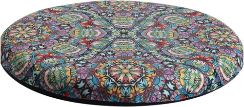Vista 11 de Greenjin Cojín Desmontable para Taburete de Banco Rectangular de 14"x10" con Espuma de Memoria Asiento con Funda Extraíble Antideslizante con Lazos