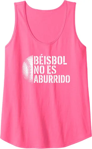 Vista 15 de Beisbol No ES Aburrido Funny Baseball Spanish Quote Tank Top