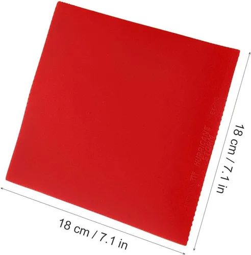 Vista 3 de Dilwe Goma, raqueta de tenis de mesa de goma deportiva accesorio de repuesto (rojo)