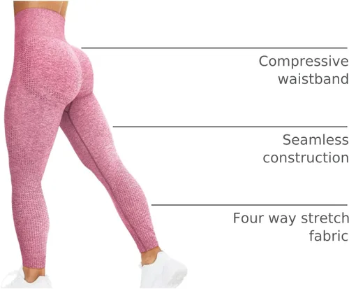Vista 100 de HIGORUN - Leggings sin costuras para mujer, moldeadores, con diseño gráfico de sonrisas, de cintura alta, para el gimnasio, yoga o hacer ejercicio