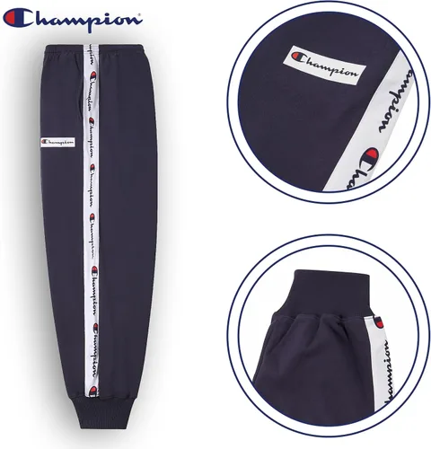 Vista 2 de Champion Pantalones deportivos para hombres grandes y altos - Joggers bordados de forro polar para hombre