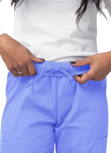 Vista 4 de Sivvan Scrubs for Women - Mock Wrap & Cargo Pants Scrub Set