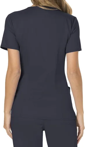 Vista 2 de Workwear Revolution WW610 - Ropa quirúrgica con estilo cruzado falso para mujer, elástica, suave y de fácil cuidado
