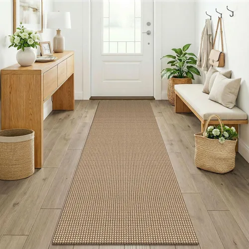 Vista 277 de KOZYFLY - Tapete para puerta de interior, lavable, pequeña, antideslizante, con respaldo de goma, felpudo de algodón para el hogar, color negro