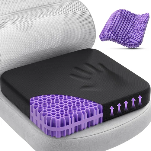 Vista 11 de TushGuard Cojín de asiento de gel para estar sentado durante mucho tiempo Negro y azul