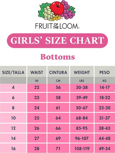 Vista 3 de Fruit of the Loom - Ropa interior para niña