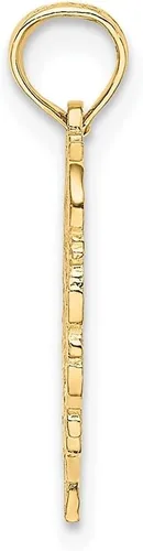 Vista 2 de Diamond2Deal Abalorio de oro amarillo de 14 quilates, letra del alfabeto, letra inicial, joyería fina para mujer