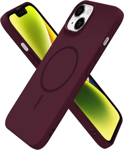 Vista 97 de Oakxco Funda de Silicona Mag Safe para iPhone 12 Pro Max, Funda Magnética Delgada y Fina Compatible con Carga Inalámbrica MagSafe, Bonita Funda