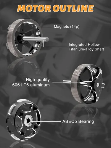 Vista 4 de OGRC C2822 Motor sin escobillas 1400KV RC Modelos Motor sin escobillas para SCX24 C10 JLU Deadbolt Gladiator Bronco Crawler Car
