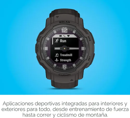 Vista 5 de Garmin Instinct Crossover Solar, reloj inteligente híbrido resistente con capacidad de carga solar, manecillas analógicas y pantalla digital