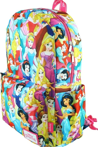 Vista 5 de Wondapop Disney Princess - Mochila de 17 pulgadas con compartimento para laptop (rosa princesa)