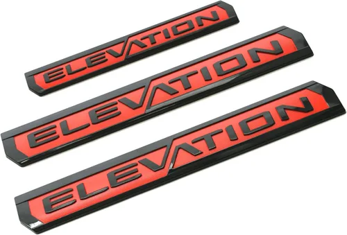 Vista 3 de 3 piezas de emblemas de elevación, emblemas de puerta, calcomanías traseras, etiquetas de nombre, compatibles con Canyon 2023-2025 (Rojo)