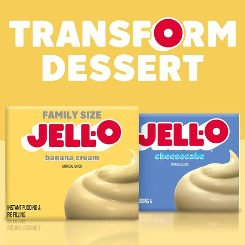 Vista 7 de Jell-O Mezcla de relleno de pudín instantáneo y pastel de crema de plátano (caja de 5.1 onzas)