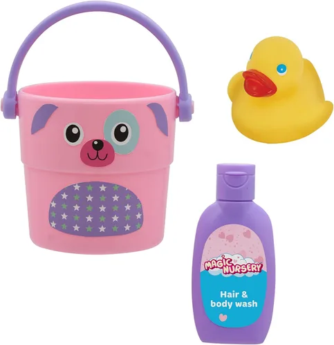 Vista 3 de Magic Nursery: Love Buckets - Juego de muñecas de bebé de 8 pulgadas, juego de New Adventures Bath Time Playset, a partir de 2 años