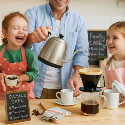 Vista 6 de Cono de Filtro de Café para Verter Fino, Tamaño Número 1, Negro, Prepara de 1 a 2 Porciones
