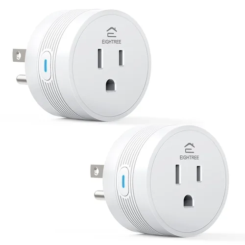 Vista 10 de EIGHTREE Enchufe inteligente 2025, actualización a 15A, toma de corriente Bluetooth y Wi-Fi de doble conexión, control de voz, toma de control