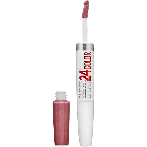 Vista 38 de Maybelline Super Stay 24, lápiz labial líquido de maquillaje de 2 pasos, color altamente pigmentado de larga duración con bálsamo hidratante, Merlot