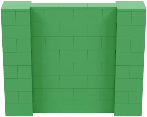 Vista 49 de EverBlock Kit de pared de 5 x 4 pies Bloques de construcción modulares Sistema de pared para edificios, pantallas y estructuras Divisor