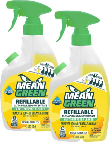 Vista 9 de Mean Green Recargable Ultra Potenciado CONCENTRADO Limpiador Multiusos, Cítricos y Té Verde, 420 ml