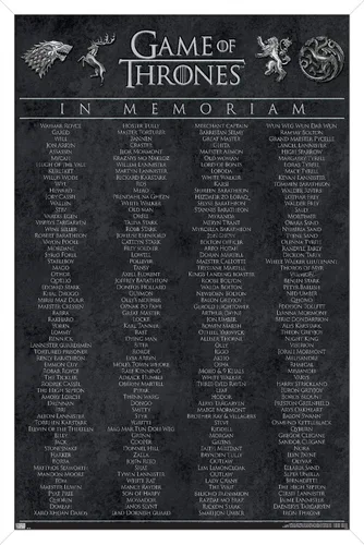 Vista 12 de Póster de pared de Juego de Tronos en memoria, 22.4 pulgadas de largo x 14.7 W, versión enmarcada de madera de granero Versión enmarcada Barnwood