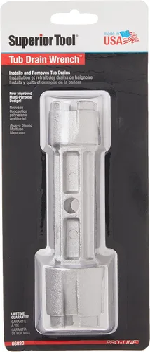 Vista 4 de Superior Tool - 06020 llave tubo de drenaje (llave mancuerna) llave de drenaje de dos extremos que se adapta a llaves de carraca 3/8 o 1/2 pulgadas