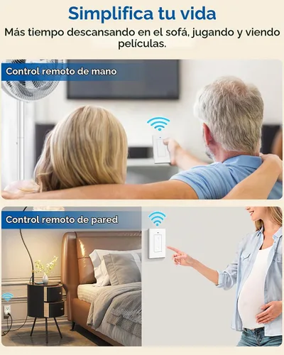 Vista 7 de Salida de Control Remoto, Interruptor de Luz Inalámbrico WILAWELS, Interruptores de Luz Remotos Desmontables, Interruptor de Salida Remoto