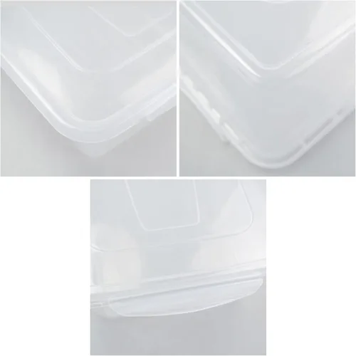 Vista 3 de Cajas de almacenamiento transparentes con tapas, 14 cuartos de galón de almacenamiento con pestillo, juego de 4