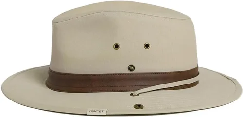 Vista 8 de TOP-EX Sombrero de sol Safari Aussie para hombres y mujeres, UPF 50+ ala Beige-blanco.