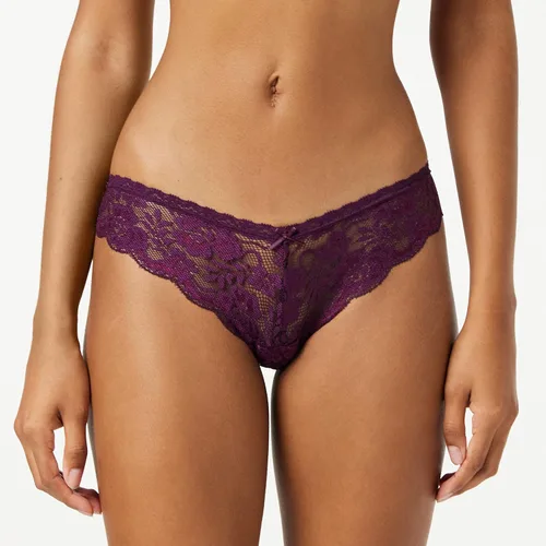 Vista 2 de Iris Lilly Ropa interior brasileña de encaje para mujer paquete de 2