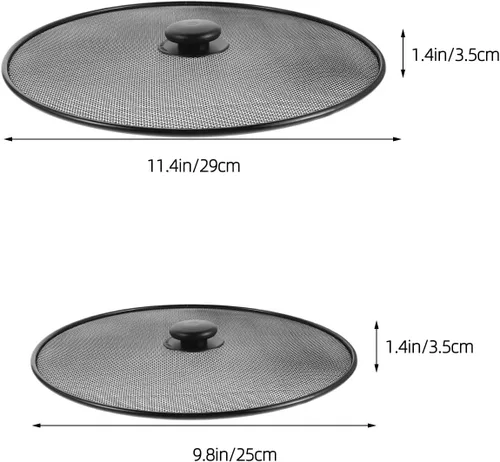 Vista 2 de Stainless Steel Splatter Screen 2pcs 29cm 25cm