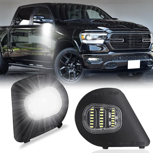 Vista 8 de KanSmart Para Ram Puddle Lights compatibles con Dodge Ram 1500 2500 2010-2019 Accesorios Espejo Puddle Light Ram 3500 4500 5500 LED Espejo Lateral