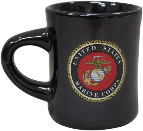 Vista 2 de M. Cornell, Inc. - Calcomanía del Cuerpo de Marines de los Estados Unidos, color negro, 8 onzas de gres militar