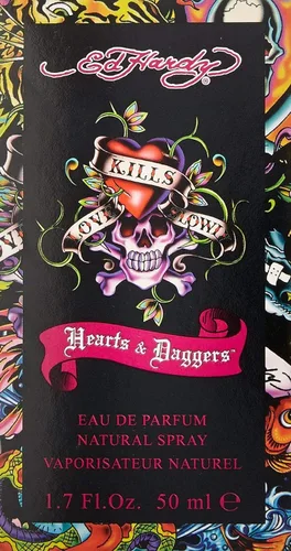 Vista 2 de Ed Hardy, Hearts & Daggers for Her, perfume para mujeres de Christian Audigier, 1.7 onza