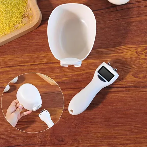 Vista 4 de Cuchara medidora de alimentos, cuchara medidora digital, balanza de cuchara de pesaje de 28.22 oz/0.00 oz de alta precisión con pantalla LCD