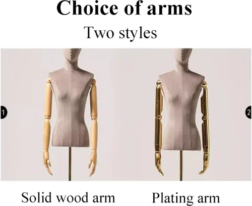 Vista 7 de Mannequin Countertop Velvet Surface Half Body Female with Tripod Stand Adjustable Height Hanging Fashion Form Display